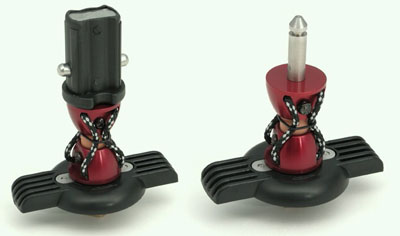 Left: 'TWIST-ON', uni w/ base cup - Right: 'TWIST-ON', uni w/ 'Euro-pin'